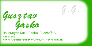 gusztav gasko business card